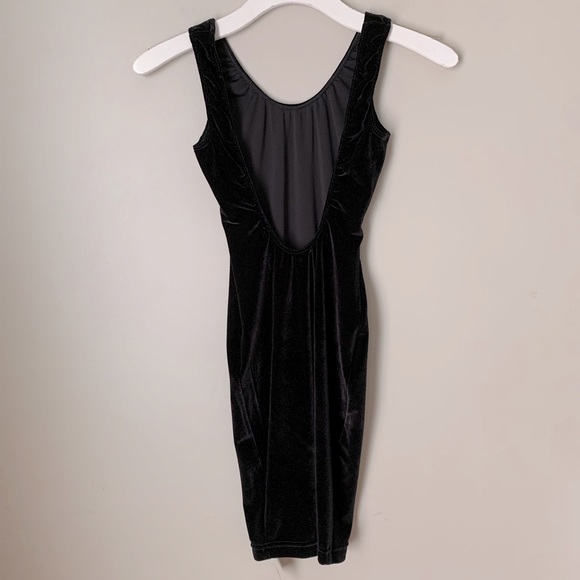 American Apparel size XS scoop back velvet dress NWT - Picture 9 of 11